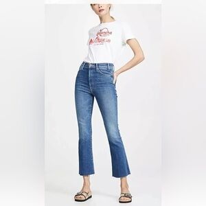 MOTHER The Hustler Ankle Fray in Wishful Drinking Size 28